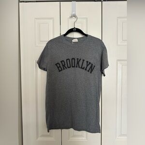Gray Brooklyn Graphic T-Shirt Minimalist
